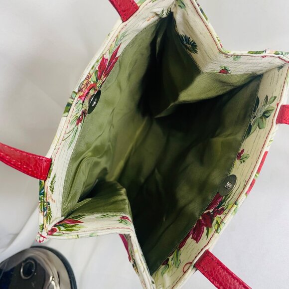 Longaberger Holiday Gift Bag Holiday Stripe Holiday Botanical #23540 Poinsettia - Picture 9 of 9